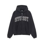 Stussy Marque Capuche Zippé Outline Noir Pull
