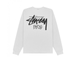 Stussy Marque Basique Paris Blanc Sweatshirt