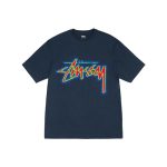 Stussy Half Marque Thermique Marine T-Shirt