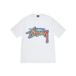 Stussy Half Marque Thermique Blanc T-Shirt