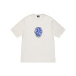 Stussy Logo Half Marque Ovale Blanc T-Shirt