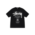 Stussy Logo Marque Dumonde Noir T-Shirt